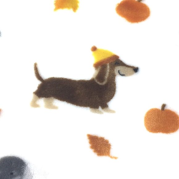 Dachshund Dog Throw Blanket MicroFleece Pumpkin Spice Coffee Sweater Fall Leaves - Picture 8 of 11